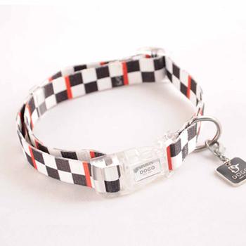 Contempo Dog Collar - Black Checkered