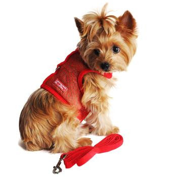 Cool Mesh Dog Harness - Solid Red