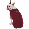 Corbin's Cable Dog Sweater - Cranberry