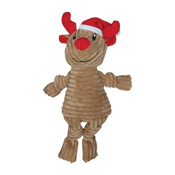 Corduroy Knotted Holiday Dog Toy from FouFou Dog - Reindeer