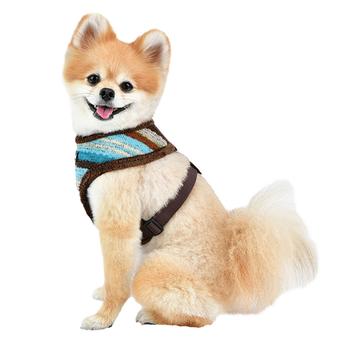 Crayon Basic Style Dog Harness By Puppia - Brown