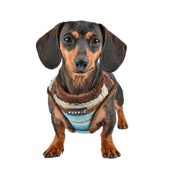 Crayon Vest Style Dog Harness By Puppia - Brown