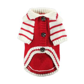 Crown Dog Cardigan by Hip Doggie - Red