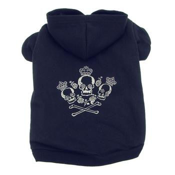 Crowned Crossbone Hoodies - Black - 4 Pet Supply