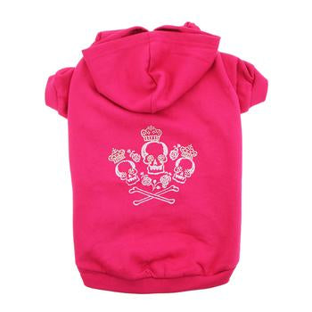 Crowned Crossbone Hoodies - Raspberry Sorbet