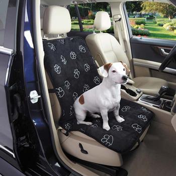 Cruising Companion Pawprint Single Car Seat Cover - Black