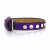 Clear Crystal Puppy Ice Cream Dog Collar - Purple