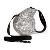 Crystal Retractable Dog Leash - Silver