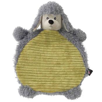 CuddleRageous Poodle Dog Toy - Gray and Lime