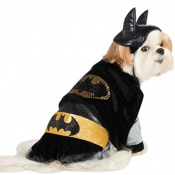 Cuddly Batman Dog Costume with Rhinestone Logo