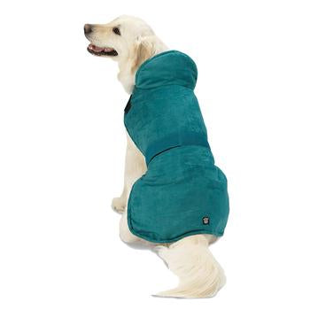 Dakota Faux Suede Dog Jacket - Teal