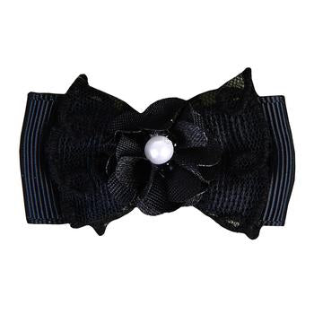 Debbie Dog Bow By Pinkaholic - Black