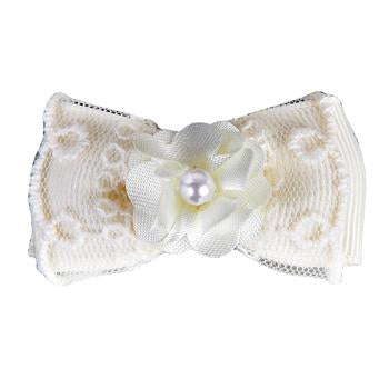 Debbie Dog Bow By Pinkaholic - Ivory