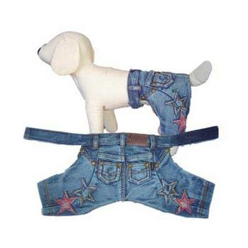 Denim Stars Dog Pants