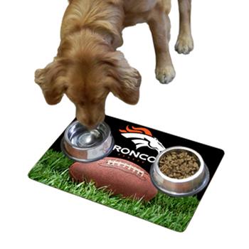 Denver Broncos Pet Bowl Mat