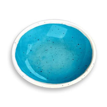 Desert Wash Speckle Pet Saucer by TarHong - Blue