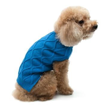 Diamond Knit Dog Sweater by Dogo - Blue