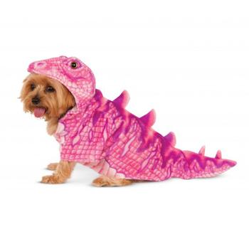 Dino Dog Hoodie Costume - Pink