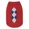 Dobaz Argyle Dog Sweater - Red