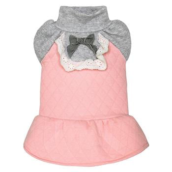 Dobaz Quilted Winter Dog Dress - Pink