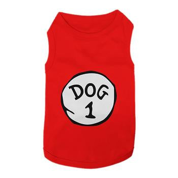 Dog 1 Dog Tank by Parisian Pet - Red