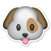 Dog Emoji Car Window Decal