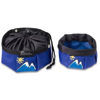 Doggles Blue with Mountains Travel Bowl