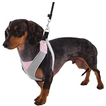 Doggles Pink & Gray V Mesh Harness