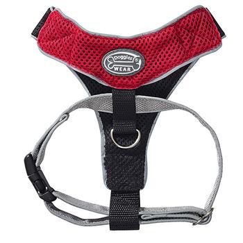 Doggles Red & Black V Mesh Harness