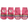 Doggy Socks - Pink with White Paw Print