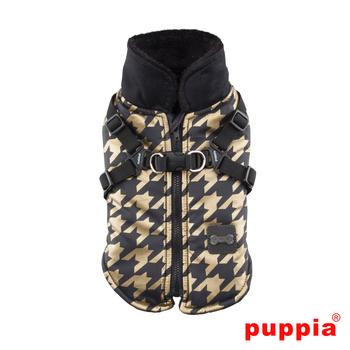 Dogstooth Fleece Dog Vest by Puppia - Black