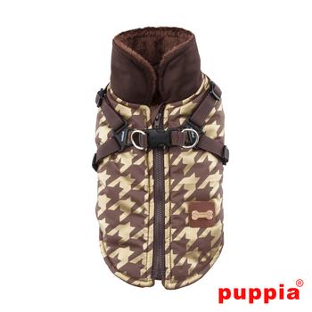 Dogstooth Fleece Dog Vest by Puppia - Brown