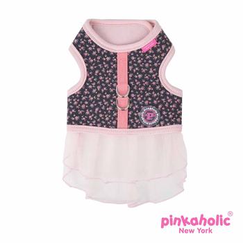 Dogwood Flirt Dog Harness Dress by Pinkaholic - Dark Gray