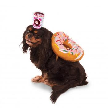 Donut and Coffee Dog Costume