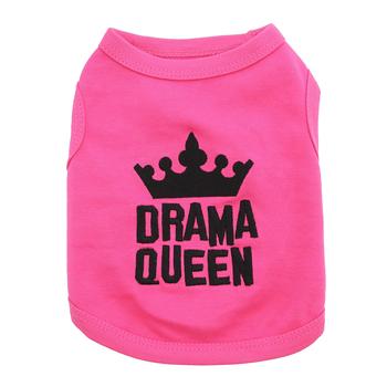 Drama Queen Dog Tank by Parisian Pet - Pink