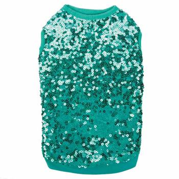 East Side Collection Sassy Sequin Dog Tank - Blue