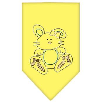 Easter Bunny Rhinestone Dog Bandana - Yellow