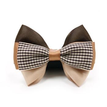 EasyBOW Gentleman Houndstooth Dog Collar Attachment by Dogo - Brown