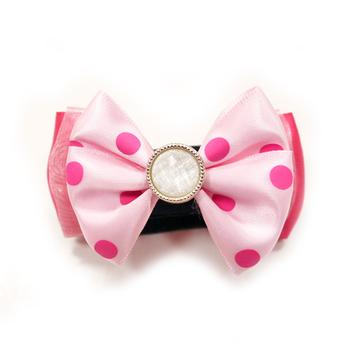 EasyBOW Polka Dot Delight Dog Collar Attachment by Dogo - Pink