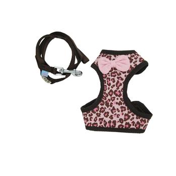 EasyGo Leopard Dog Harness by Dogo - Pink