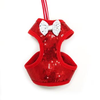 EasyGo Sequins Dog Harness by Dogo - Red