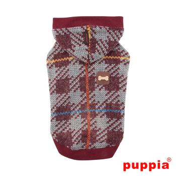 Eldric Hooded Dog Shirt by Puppia - Mellange Wine