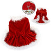 Elegant Christmas Furry Dog Dress by Klippo