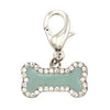 Enamel Bone D-Ring Pet Collar Charm by FouFou Dog - Mint