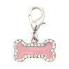 Enamel Bone D-Ring Pet Collar Charm by FouFou Dog - Pink