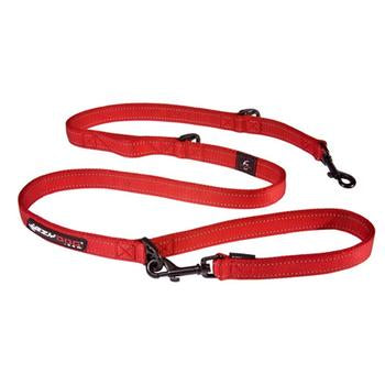 EzyDog Vario 6 Multi-Function Dog Leash with Snap Hook - Red