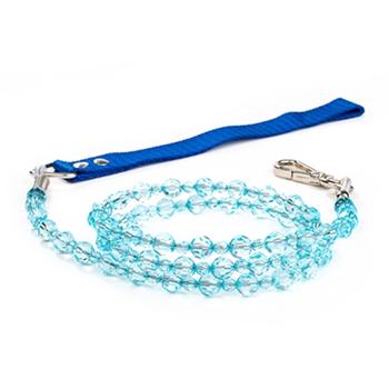 Beaded Dog Leash - Aqua