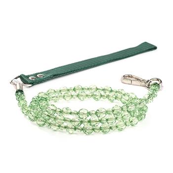 Beaded Dog Leash - Peridot Green