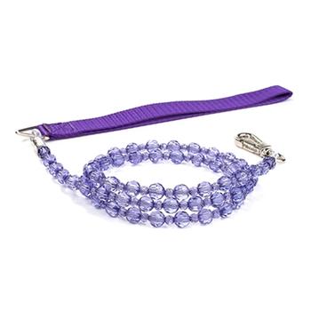 Beaded Dog Leash - Tanzanite