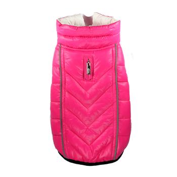 Featherlite Reversible-Reflective Puffer Vest by Hig Doggie - Pink/White